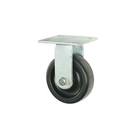 Casters, Wheels & Industrial Handling Heavy Duty Caster, Rigid Plate, 8 Plastic Wheel, 800 Lb. Capacity CW4-820R-PHRB